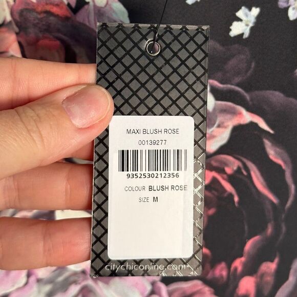 City Chic Maxi Blush Rose Dress NWT SZ 18 - Picture 12 of 15